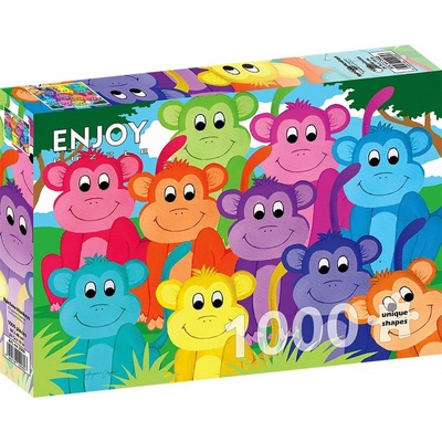 ENJOY Duhové opičky 1000 dílků
