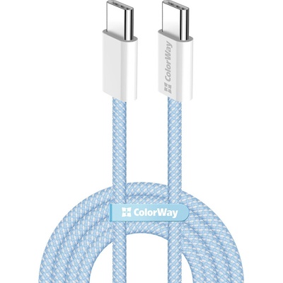 ColorWay CW-CBPDCC061-BL Type-C na Type-C PD Fast Charging 60W 3A nylon 1m modrý