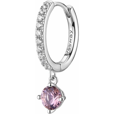 Brosway Single náušnice Fancy Tender Pink FTP11 (Ag 925/1000, 2 g)