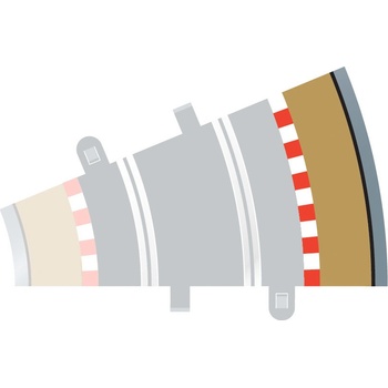 Rozšíření trati SCALEXTRIC C8239 Border Kerb & Barrier Curve R2 22.5DEG Outer