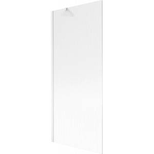 Mexen Next параван за вана с едно крило 80 x 150 cm, ребрист, бял - 895-080-000-00-09-20 (895-080-000-00-09-20)