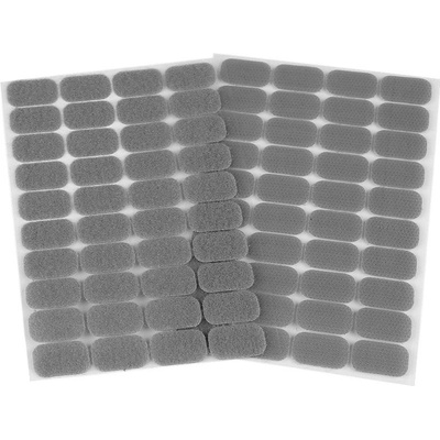 Pro Háčkování Suchý zip samolepící, obdélníčky 15x25 mm, šedý