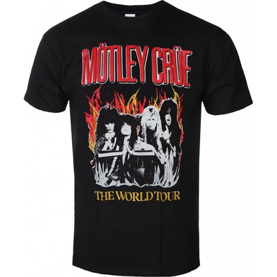 Rock Off metal Mötley Crüe Vintage World Tour Flames čierne