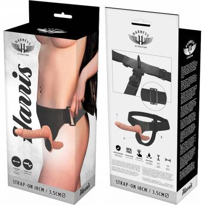 Strap-on postroj pre ženy s vibráciami Dva penisy