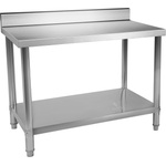 Royal Catering Маса от неръждаема стомана - 120 x 70 см - повдигната RCAT-120/70-N (RCAT-120/70-N)