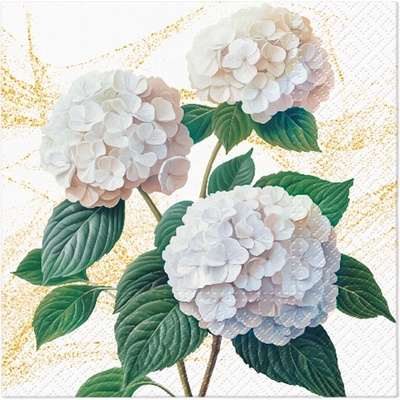 PAW Obrúsky L Romantic White Hydrangeas 33x33cm