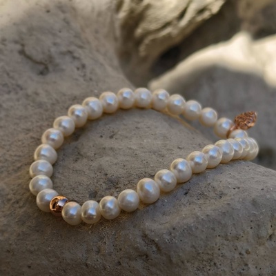 Katyba náramky Říční perla bílá S0691