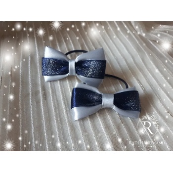 Image 1 of Radi handmade Ластички за коса панделка в синьо (028)