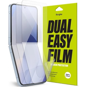 Ringke dual easy 2-pack protective foil galaxy z flip 6 clear (8809961787041)