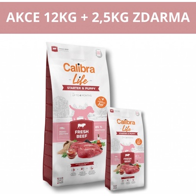Calibra Dog Life Starter & Puppy Fresh Beef 14,5 kg