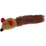 Kerbl Cat toy mouse - Играчка за котки Мишка с дълга рошава опашка, с котешка трева 26х5 см, Германия - 80908