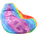 PUFRELAX Пуф, круша, 320л. , Nirvana Grande, Rainbow Watercolour, Водоустойчив, Перящ се калъф, Пълнеж от Полистиролни перли, принт, 8319 (PUF-G-NGR-TEXP-RAW) - topmarket