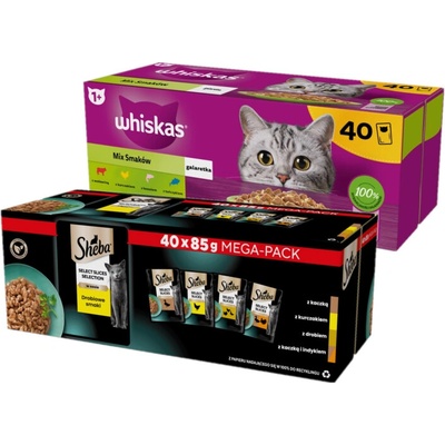 WHISKAS/Sheba Adult sáčky s drůbeží příchutí 80 x 85 g