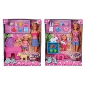 Simba Toys STEFFI and Evi with pets and accessories
