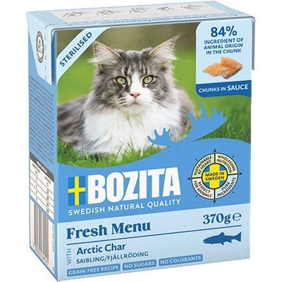 Bozita Cat Fresh Menu Sterilised kousky v omáčce se SIVENEM 370 g
