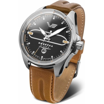 Vostok Europe NH35/325A498 hnedý kožený remienok