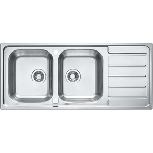 Alveus Line Maxim - Мивка 116x50 см, с регулиране на оттока, от неръждаема стомана 1087975 (1087975) Мивка за вграждане