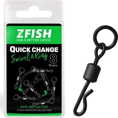 ZFISH Obratlík Quick Change Swivel With Ring veľ. 8 10 ks