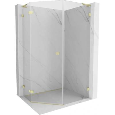 Mexen Lunar L петстенно душ кабина с ляво отваряне 80 x 100 см, прозрачна, (831L-080L-100P-55-00-L)