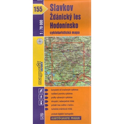 Cykloturistická mapa č. 155 Slavkov Ždánický les Hodonínsko 1 : 70 tis.
