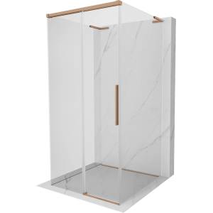Mexen Rox-3S L 3-стенна плъзгаща се душ кабина 120 x 120 см, прозрачна, матирана мед - 8C2L-120-120-65-00-3S (8C2L-120-120-65-00-3S)