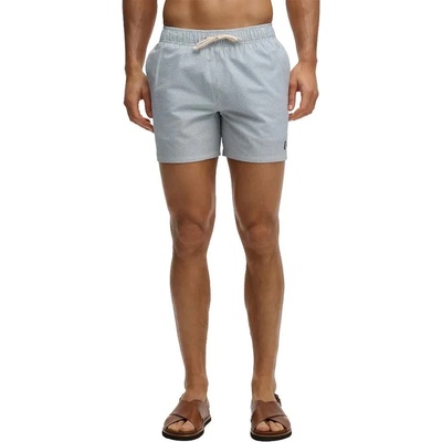Superdry Бански гащета Superdry Seer Sucker 15 swimming shorts - Grey (Rice White / Endless Sky Stripe)