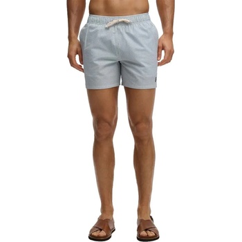 Superdry Бански гащета Superdry Seer Sucker 15 swimming shorts - Grey (Rice White / Endless Sky Stripe)