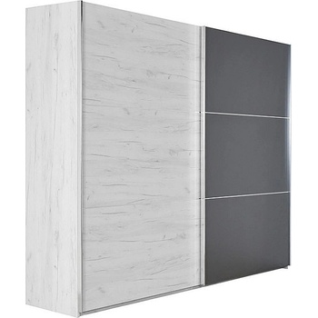 Matis Гардероб с плъзгащи врати ap 270 см снежен дъб / антрацит