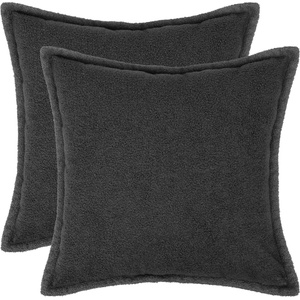 vidaXL Калъфка за възглавница 2 pcs HOUTEN Тъмносиво 60 x 60 cm Букле (920751)