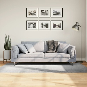 vidaXL Килим IZA с къс косъм, скандинавски вид, сив, 100x200 см (375451)