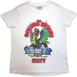 The Rolling Stones Sixty Stadium Dragon (Puff Print) White M Дамски Риза (RSTS172LW02)