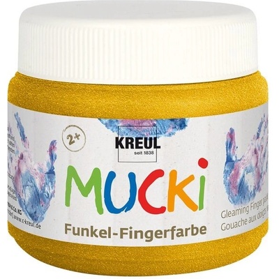Trblietavé prstové farby MUCKI 150 ml zlatá