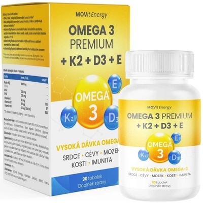 MOVit Omega 3+K2+D3+E Premium 90 toboliek