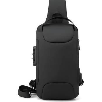 HARAHU Чантичка за кръст с usb зареждане против кражба to-25613 - Черна kp25613 (to-25613)