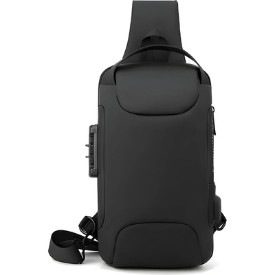 HARAHU Чантичка за кръст с usb зареждане против кражба to-25613 - Черна kp25613 (to-25613)