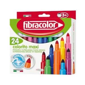 Fibracolor Флумастери Colorito Maxi 6мм 24 цвята