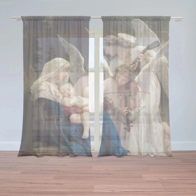 Sablio Záclony Panna s anjelmi - William-Adolphe Bouguereau: 2ks 150x250cm