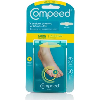 COMPEED Пластири за мазоли и втърдявания със салицилова киселина , Compeed Corn Plasters Salicylic Acid Medium Size *6