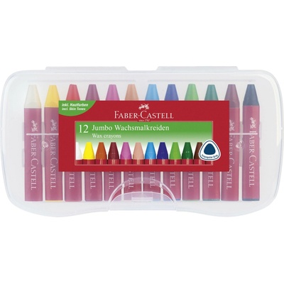 Faber Castell Voskovky trojhranná Jumbo plast.krabička 12ks 120011