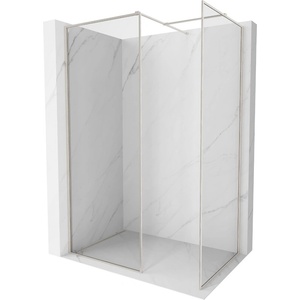 Mexen Kioto-F Душ стена Walk-in с рамка 120 x 100 см, прозрачно 8 мм, матиран никел - 800-120-202-04-97-100 (800-120-202-04-97-100)