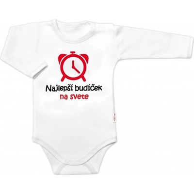 Body dlouhý rukáv Najlepší budíček na svete Baby Nellys bílé