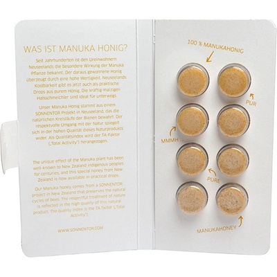 Sonnentor Bio pastilky z Manuka medu 8 x 2,8 g