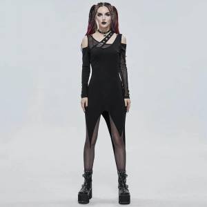 Devil fashion дамска рокля с дълъг ръкав devil fashion - skt132