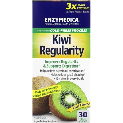 Enzymedica Kiwi Regularity [30 Дъвчащи таблетки] Киви