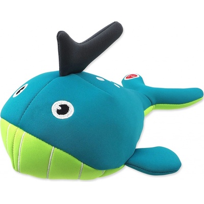 Dog Fantasy Water Float veľryba pískacia a plávajúca tyrkysová 28 cm