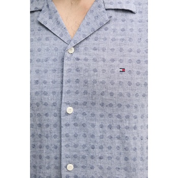 Tommy Hilfiger Риза с лен Tommy Hilfiger мъжка в синьо със стандартна кройка MW0MW38564 (MW0MW38564)