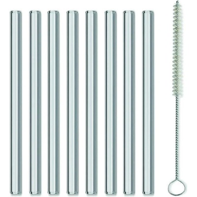 KELA Brčka skleněná s čistítkem GRACE 15 cm sada 9 ks KL-12537