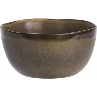 Madam Stoltz Kameninová miska Brown keramika hnědá 18 cm