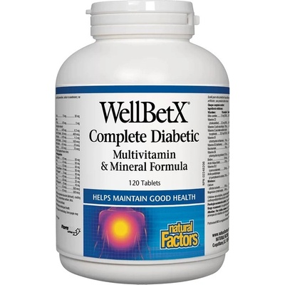 Natural Factors WellBetX Complete Diabetic, 120 таблетки, Natural Factors