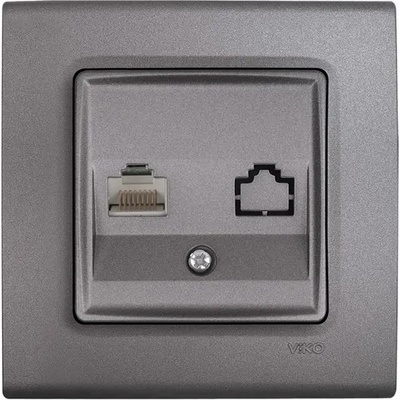 Panasonic РОЗЕТКА KOMПЮТЪРНА LIn LIfe 90402032 CAT5e СИВА (90402032)